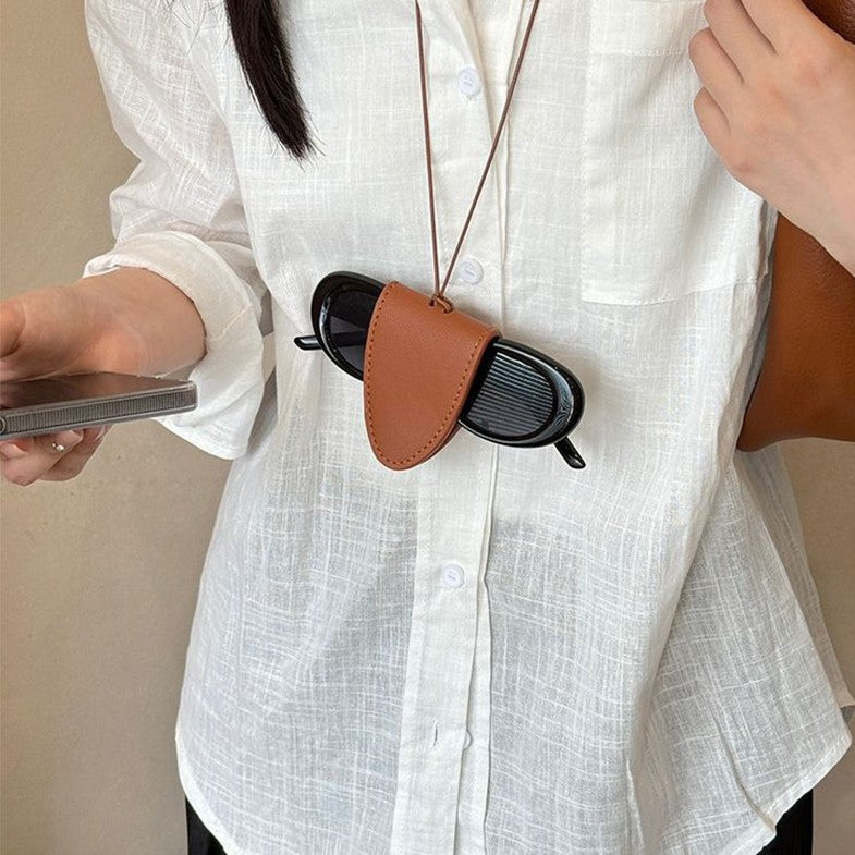 Wholesale Leather Bluetooth Headset Sunglasses Storage Bag Necklace